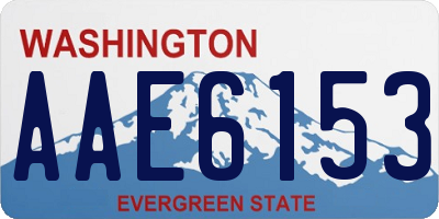 WA license plate AAE6153