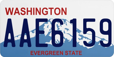 WA license plate AAE6159