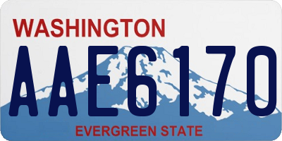 WA license plate AAE6170