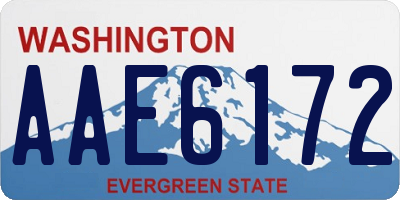 WA license plate AAE6172