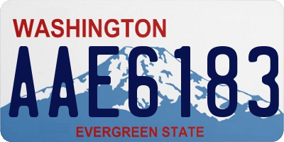 WA license plate AAE6183