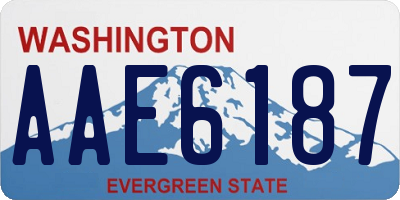 WA license plate AAE6187