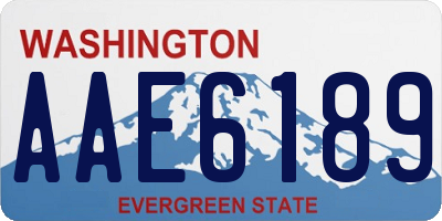 WA license plate AAE6189