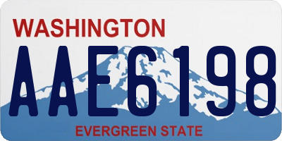 WA license plate AAE6198