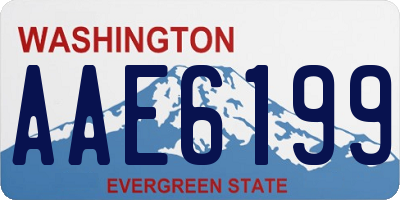 WA license plate AAE6199