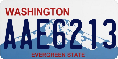 WA license plate AAE6213