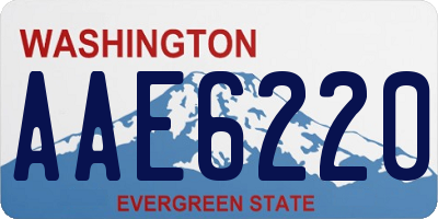 WA license plate AAE6220