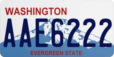 WA license plate AAE6222
