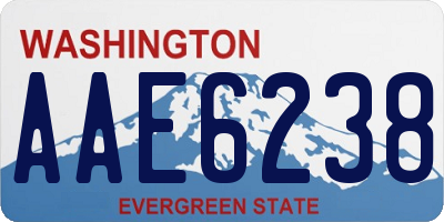 WA license plate AAE6238