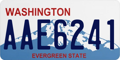 WA license plate AAE6241