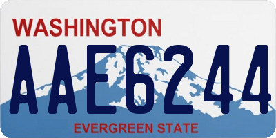 WA license plate AAE6244