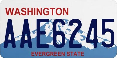 WA license plate AAE6245