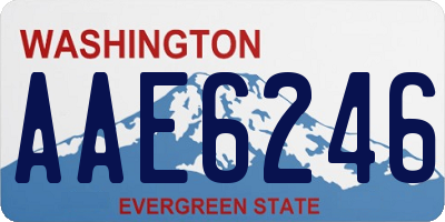 WA license plate AAE6246