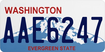 WA license plate AAE6247