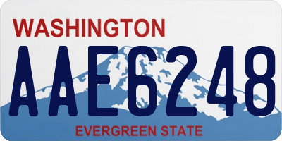 WA license plate AAE6248