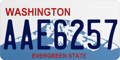 WA license plate AAE6257