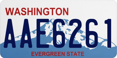 WA license plate AAE6261