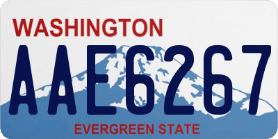 WA license plate AAE6267