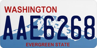 WA license plate AAE6268