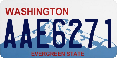 WA license plate AAE6271