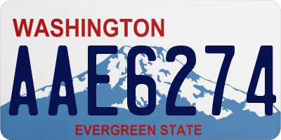 WA license plate AAE6274