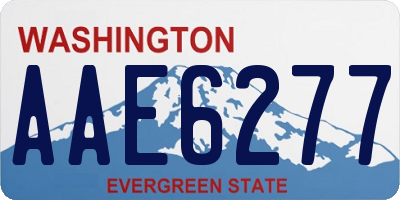 WA license plate AAE6277