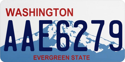 WA license plate AAE6279