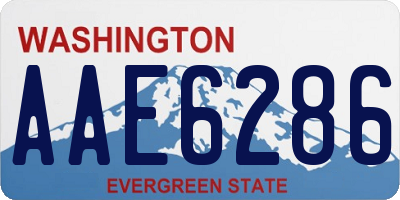 WA license plate AAE6286