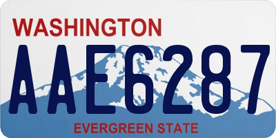 WA license plate AAE6287