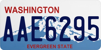 WA license plate AAE6295