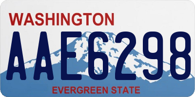 WA license plate AAE6298