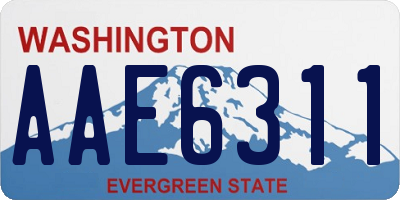 WA license plate AAE6311