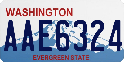 WA license plate AAE6324