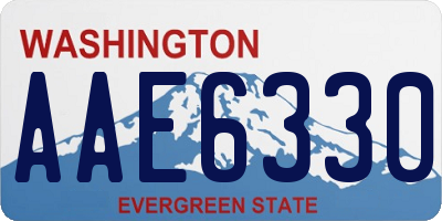 WA license plate AAE6330