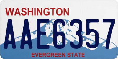 WA license plate AAE6357