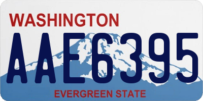 WA license plate AAE6395
