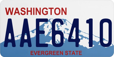 WA license plate AAE6410