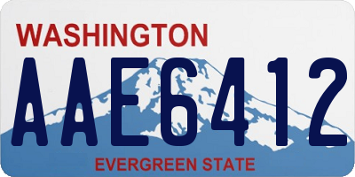 WA license plate AAE6412