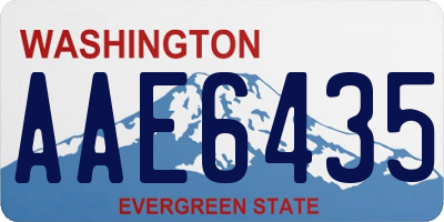 WA license plate AAE6435