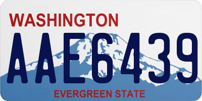 WA license plate AAE6439