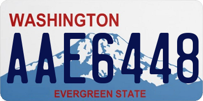 WA license plate AAE6448