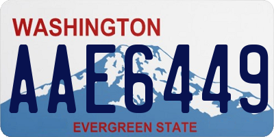 WA license plate AAE6449