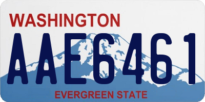 WA license plate AAE6461