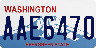 WA license plate AAE6470