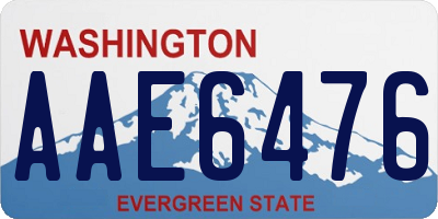 WA license plate AAE6476