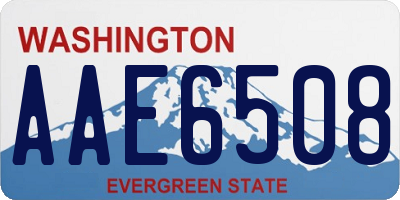 WA license plate AAE6508