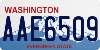 WA license plate AAE6509