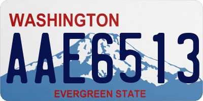 WA license plate AAE6513