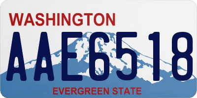WA license plate AAE6518
