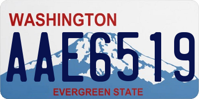 WA license plate AAE6519